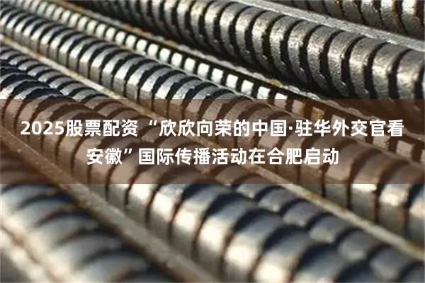 2025股票配资 “欣欣向荣的中国·驻华外交官看安徽”国际传播活动在合肥启动